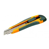 Нож Mastertool 17-0119 18мм с металлической направляющей кнопочный фиксатор плюс 2 лезвия