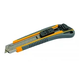 Нож Mastertool 17-0183 18мм с металлической направляющей кнопочный фиксатор плюс 3 лезвия