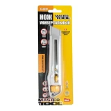 Нож Mastertool 17-0078 18мм металлический двойной фиксатор                                          