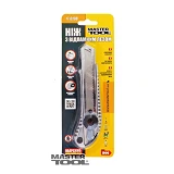 Нож Mastertool 17-0198 18мм металлический с направляющей винтовой замок