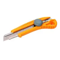 Нож Mastertool 17-0328 18мм пластиковый с металлической направляющей винтовой замок                 