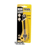 Нож Mastertool 17-0328 18мм пластиковый с металлической направляющей винтовой замок                 