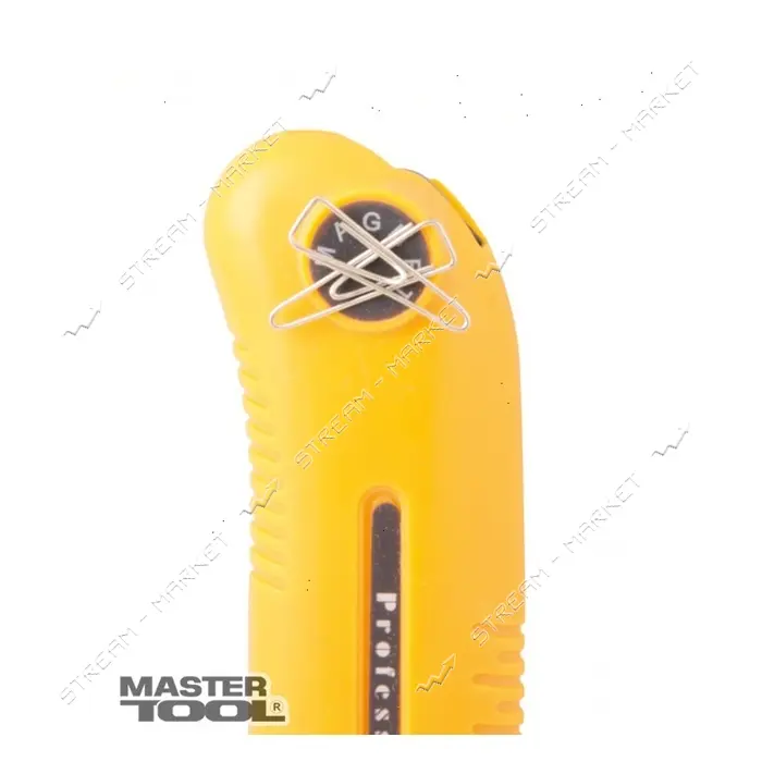 Нож Mastertool 17-0325 25мм пластиковый с металлической направляющей винтовой замок