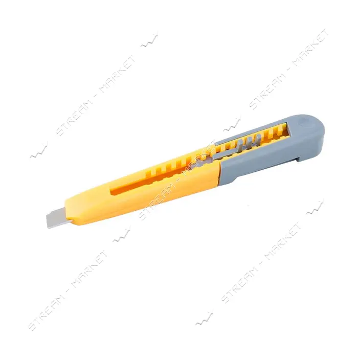 Нож Mastertool 17-0320 9мм пластиковый кнопочный фиксатор зажим для кармана