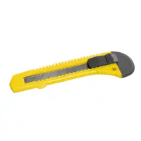 Нож Mastertool 17-0518 18мм пластиковый кнопочный фиксатор                                          