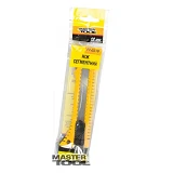 Нож Mastertool 17-0518 18мм пластиковый кнопочный фиксатор