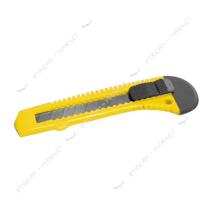 Нож Mastertool 17-0518 18мм пластиковый кнопочный фиксатор