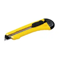 Нож Mastertool 17-0528 18мм пластиковый с металлической направляющей кнопочный фиксатор             