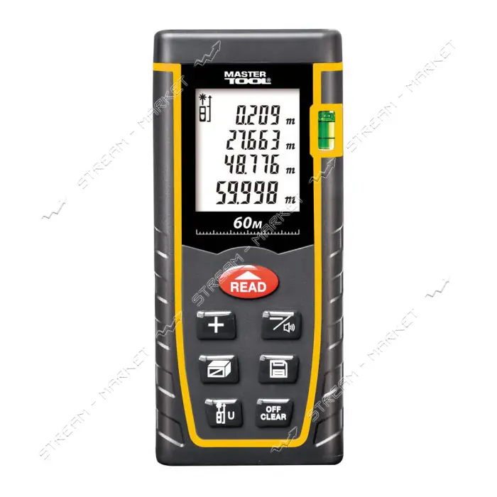 Дальномер лазерный Mastertool 30-0960 0.05-60м 2мм/м чехол батарейки тип ААAx2 в комплекте