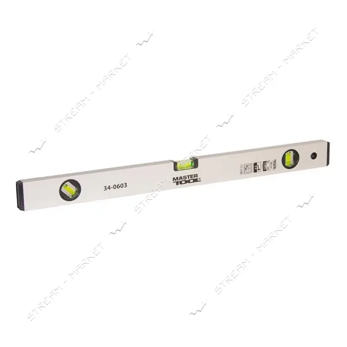 Уровень усиленный MasterTool 34-0603 60см 3 капсулы