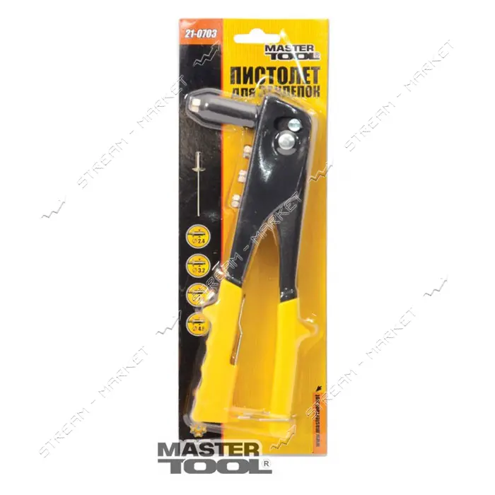 Пистолет для заклепок MasterTool 21-0703 2.4/3.2/4.0/4.8мм                                          