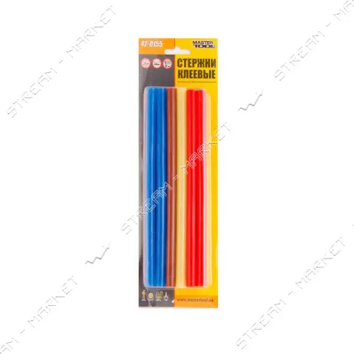 Стержни клеевые Mastertool 42-0155 11.2х200мм 12шт цветные                                          