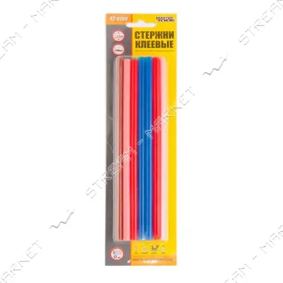 Стержни клеевые Mastertool 42-0159 7.2х200мм 12шт цветные                                           