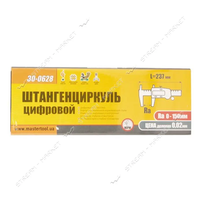 Штангенциркуль MasterTool 30-0628 с цифровым индикатором Digital 0-150мм точность 0.02мм в кейс