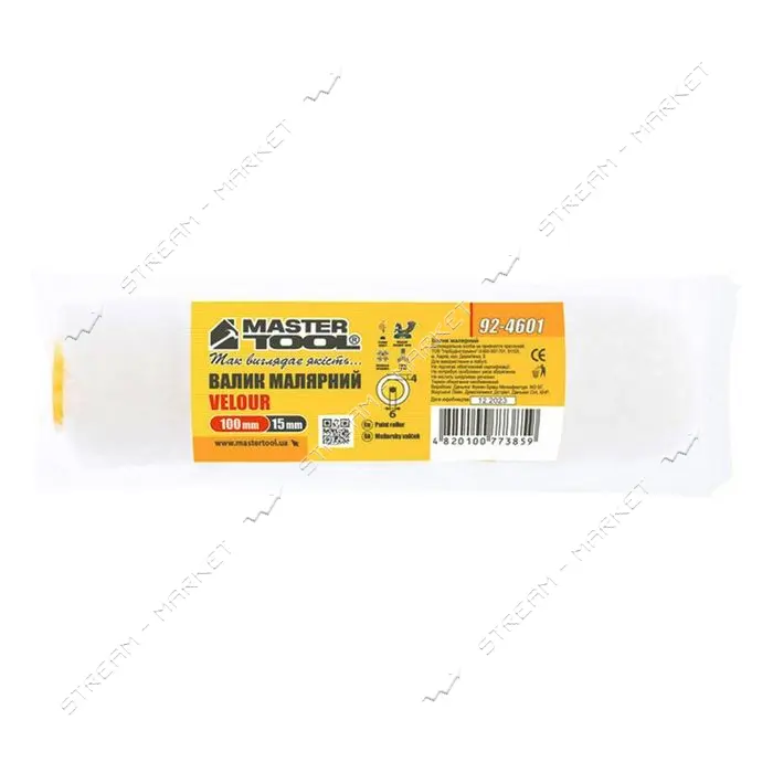 Минивалик Mastertool 92-4601 Велюр d6мм 15x100x4мм                                                  