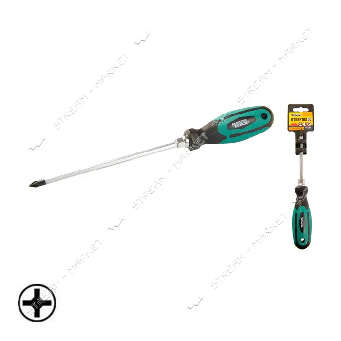 Отвертка крестовая Mastertool 45-8115 РН1x150 усиленная                                             