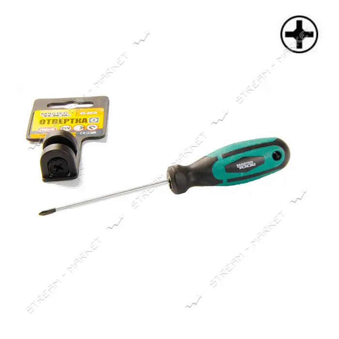 Отвертка крестовая Mastertool 45-8215 РН2x150 усиленная