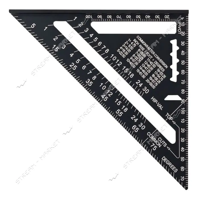 Угольник плотника MasterTool 30-3518 SWANSON алюминиевый 180мм