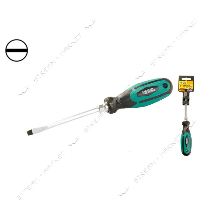 Отвертка плоская Mastertool 45-8375 SL3x75 усиленная                                                