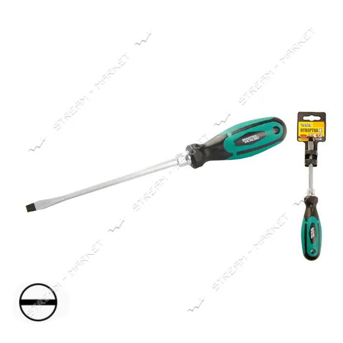 Отвертка плоская Mastertool 45-8615 SL6x150 усиленная