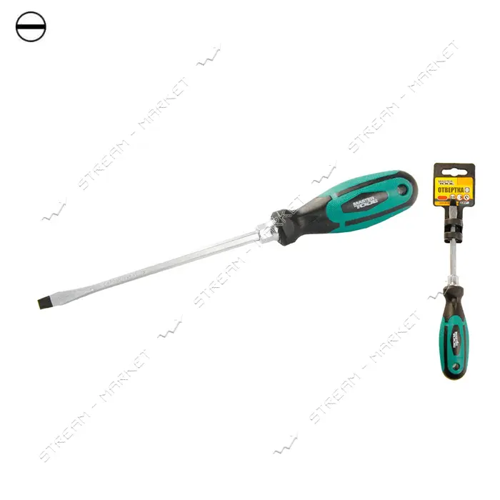 Отвертка плоская Mastertool 45-8815 SL8x150 усиленная