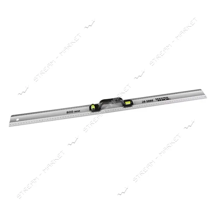 Линейка строительная Mastertool 39-5080 AL с ручкой 2 капсулы 80см