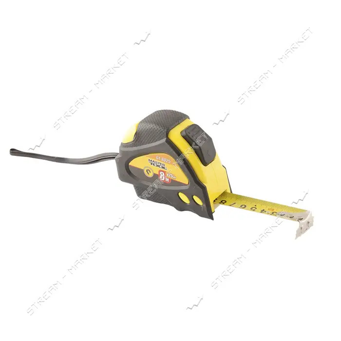 Рулетка MasterTool 61-8025 с магнитами 2 фиксатора 8м x 25мм                                        