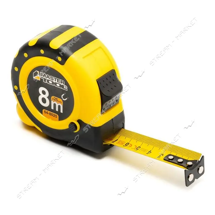 Рулетка MasterTool 64-8025 с магнитами нейлоновое покрытие 8м x 25мм                                