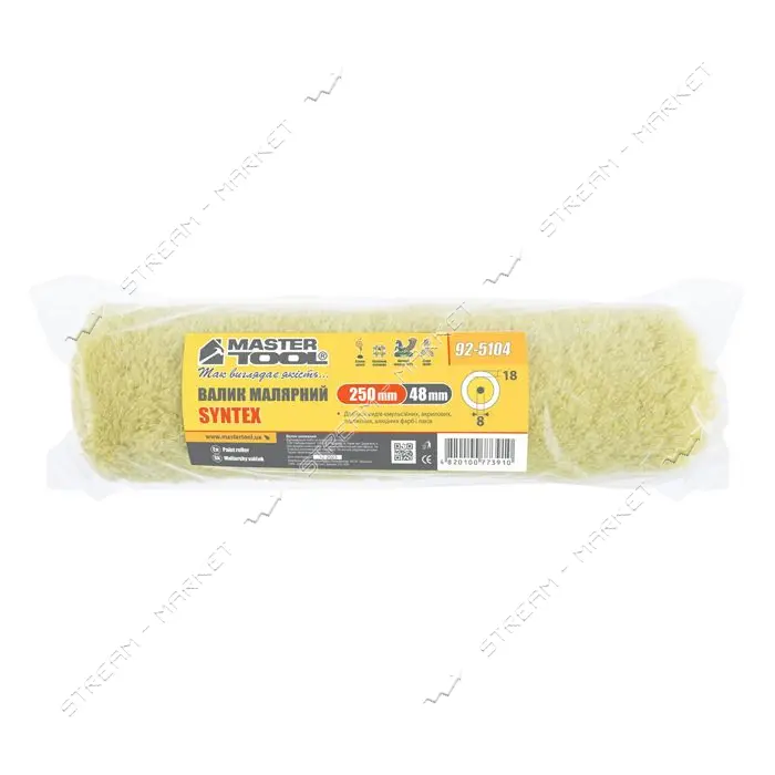 Валик Mastertool 92-5104 Синтекс d8мм 48x250x18мм                                                   