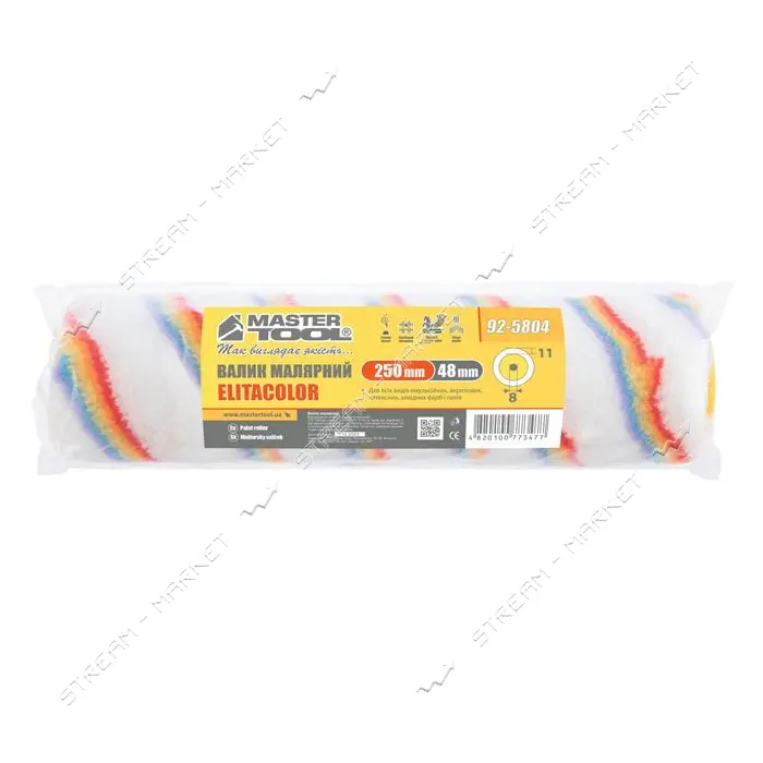 Валик Mastertool 92-5804 Элитаколор d8мм 48x250x18мм                                                