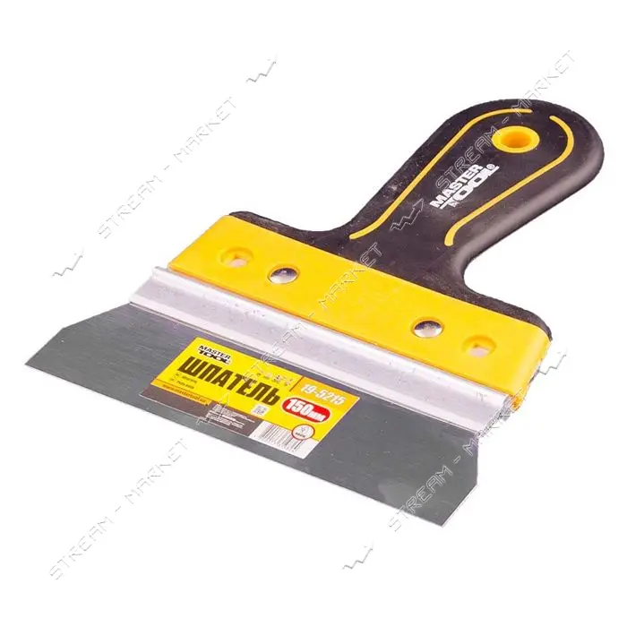 Шпатель Mastertool 19-5215 Al-Profi TPR ручка 150x35мм                                              