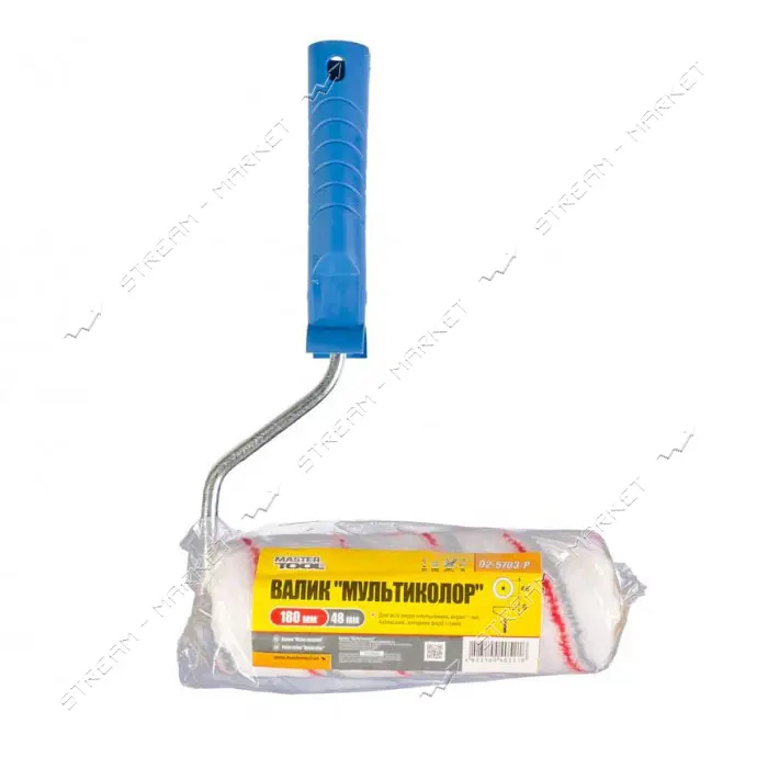 Валик Mastertool 92-5703-P Мультиколор с ручкой d8мм 48x180x11мм