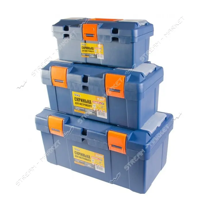 Ящики для инструмента Mastertool 79-2006 комплект 14"17"20" пласт. замки 79-2614/2617/2620 3шт