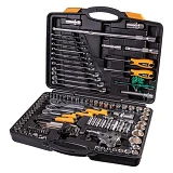 Набор насадок торцевых и ключей Mastertool 78-5121 1/4, 1/2, 3/8 с трещеткой 72 зуба в кейсе 121шт  