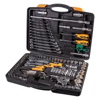Набір насадок торцевих і ключів Mastertool 78-5121 1/4, 1/2, 3/8 з трещіткою 72 зуба в кейсі 121шт  