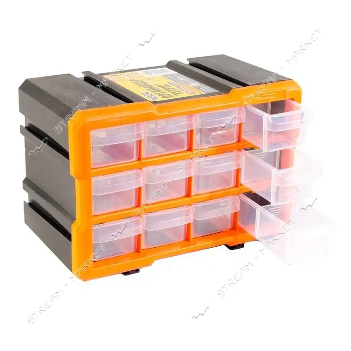 Органайзер наборной Mastertool 79-3112 Тетрис 12 выдвижных секций 12" 295x195x160мм                 