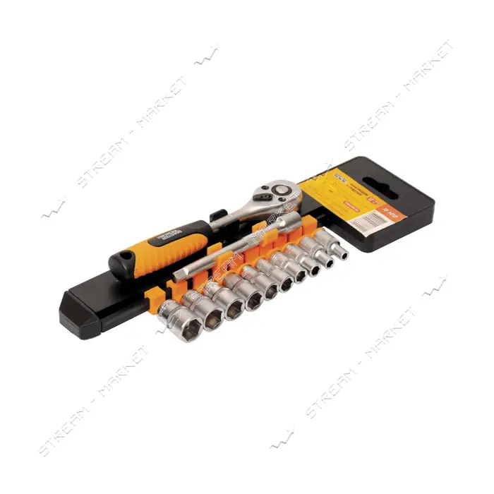 Набор насадок торцевых Mastertool 78-1412 CrV 1/4" с трещеткой 72 зуба 12шт                         
