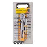Набор насадок торцевых Mastertool 78-1220 CrV с трещеткой 72 зуба 20шт