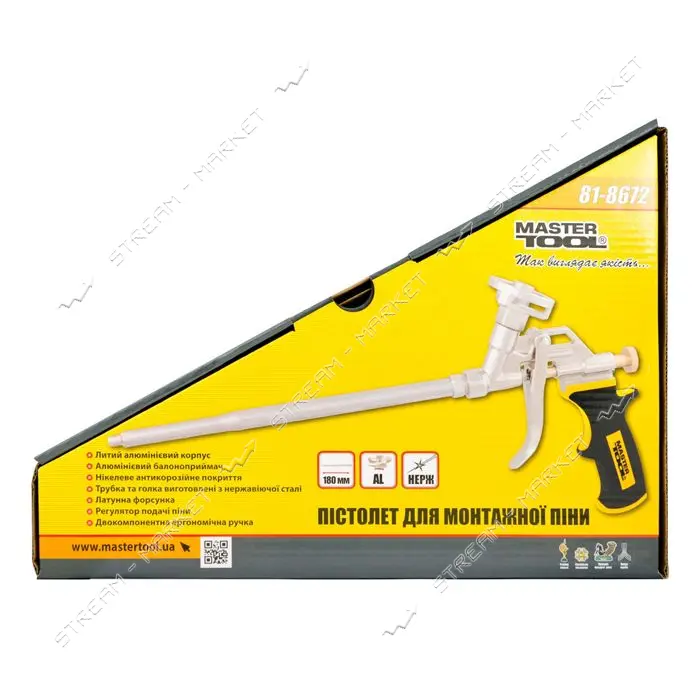 Пистолет для монтажной пены Mastertool 81-8672 330мм