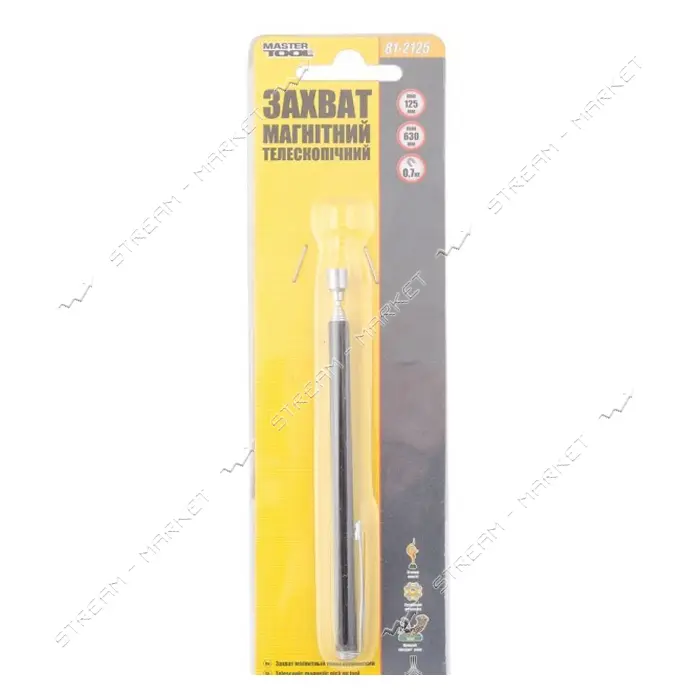 Захват магнитный телескопический Mastertool 81-2125 125мм-630мм
