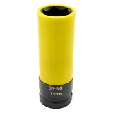Головка торцевая Mastertool 78-1519 1/2" 19х86мм CrMo с пластиковой защитой для алюминиевых дисков  