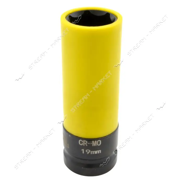 Головка торцевая Mastertool 78-1519 1/2" 19х86мм CrMo с пластиковой защитой для алюминиевых дисков  