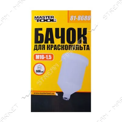 Бачок пластиковый Mastertool 81-8680 ВР 16x1.5мм 600мл
