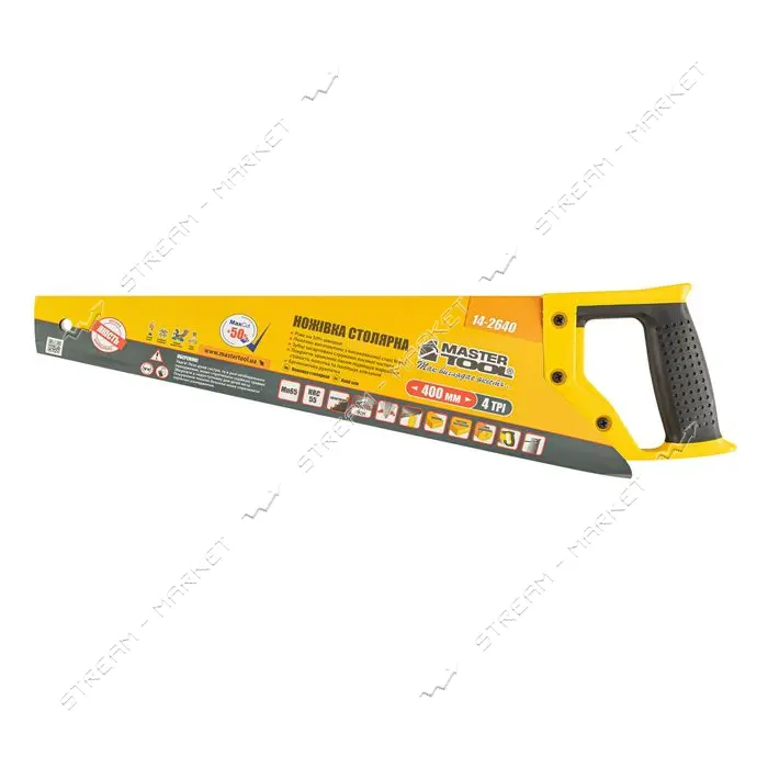Ножовка столярная Mastertool 14-2640 полированная 400мм