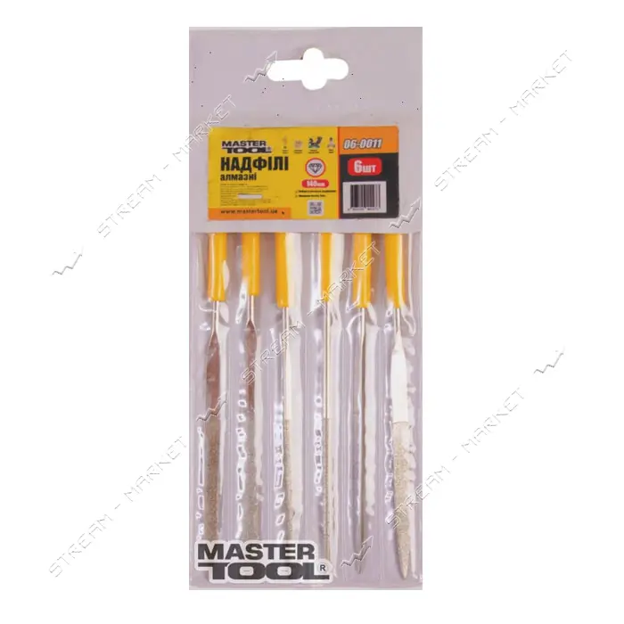 Надфили Mastertool 06-0011 алмазные 140мм 6шт