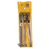 Рашпили по дереву Mastertool 06-0330 200мм плоский круглый полукруглый 3шт