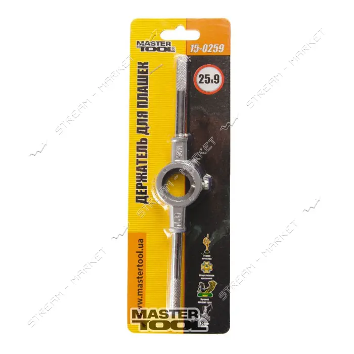 Держатель для плашек Mastertool 15-0259 25x9мм