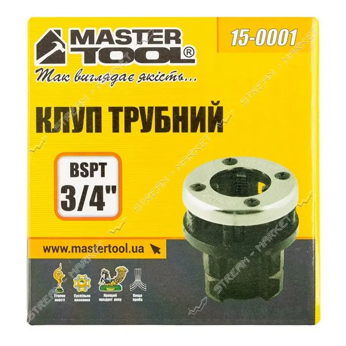 Плашка для нарезания резьбы Mastertool 15-0001 сантехническая 3/4"