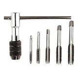 Набор метчиков Mastertool 15-1406 с Т-образным держателем 6шт М4 М5 М6 М8 М10                       