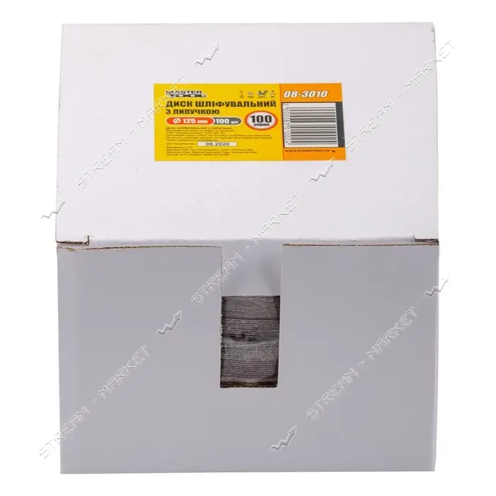 Круг шлифовальный на липучке MasterTool 08-3010 125 мм зерно 100 100шт